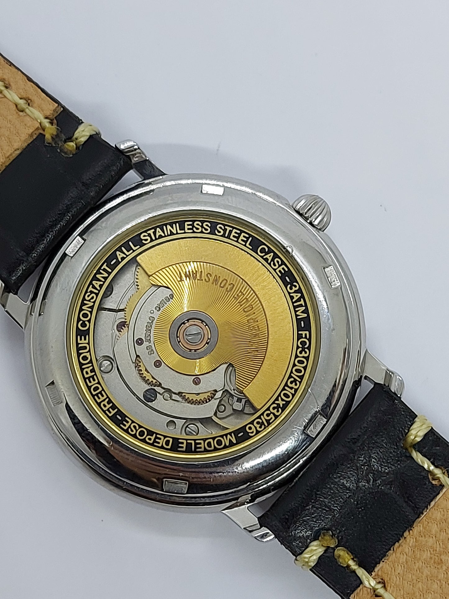 Vintage 1980 Frederique Constant Calsic Automatic Men's Watch Swiss With Box.