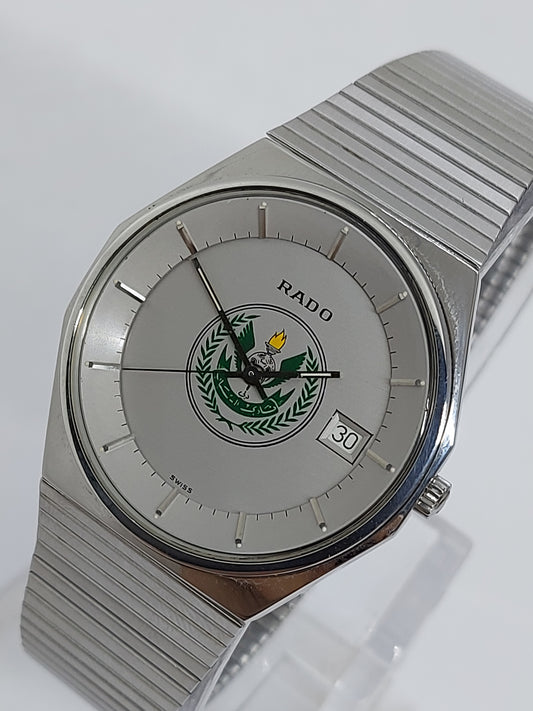Vintage 1980 Rado Al Shabab Al Arabi Club, Dubai Date Men's Watch.