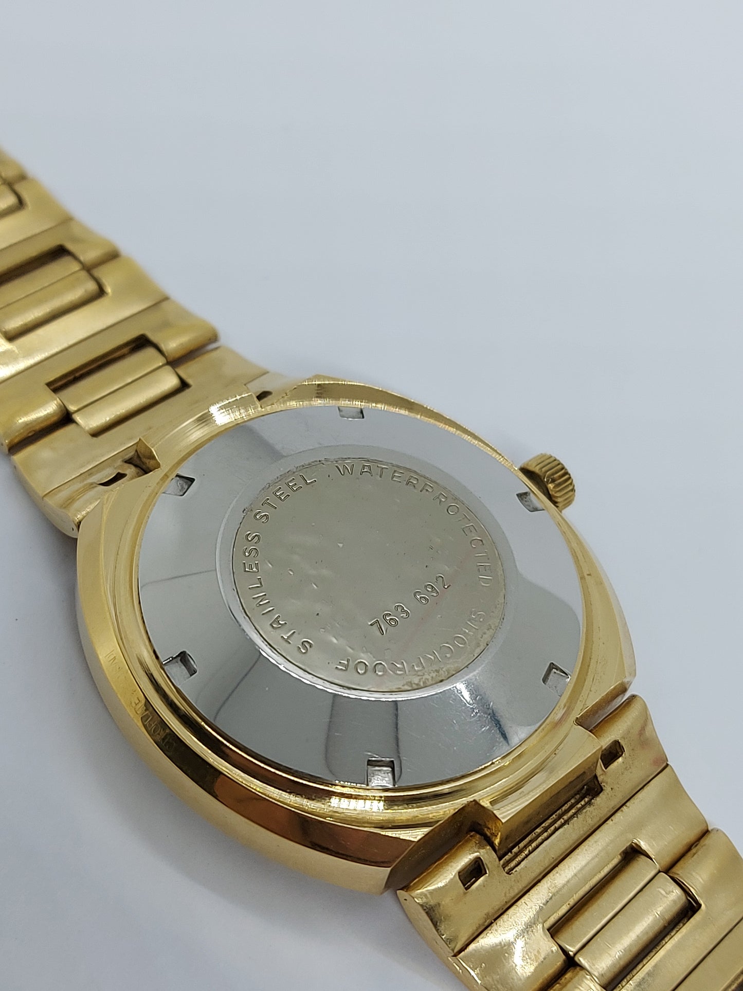 NOS 1980 Zodiac Automatic Cat Eye 763.692 Men's Watch Swiss Made.