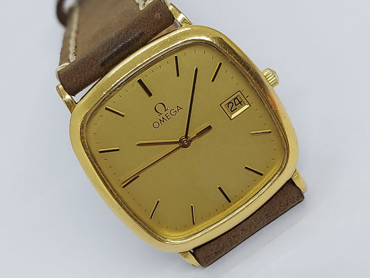 Vintage 1980 Omega De Ville Quartz 1430 Ref. 196.0317.1 Men's Watch Swiss Made