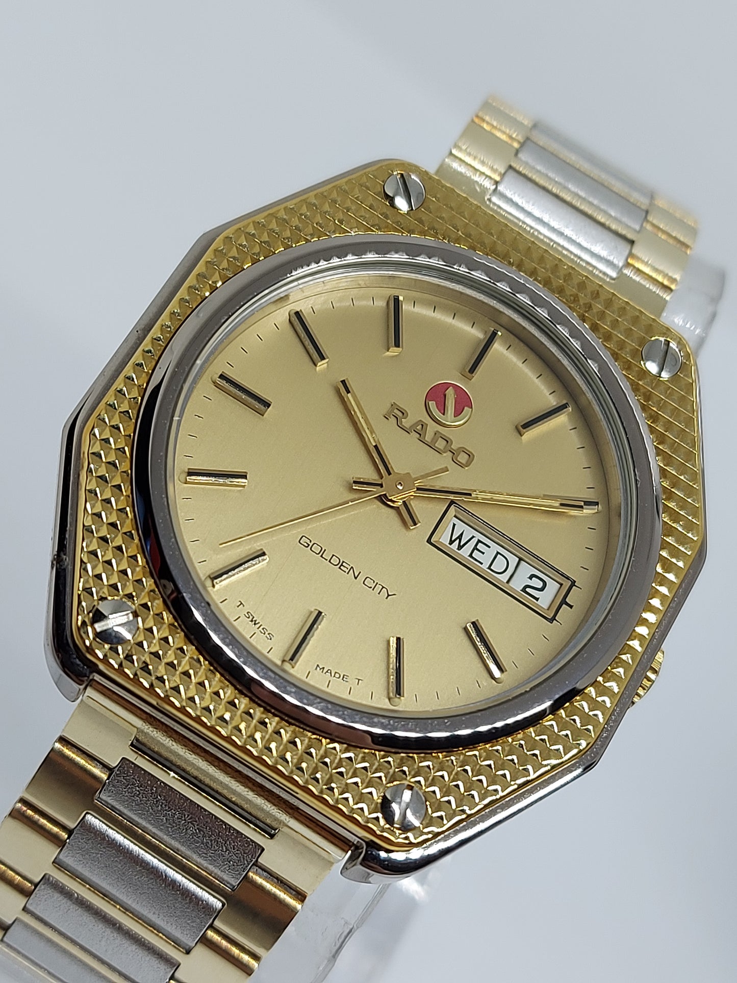 NOS 1980 Rado Golden City Automatic 606.3192.2 Men's Watch Swiss Made.