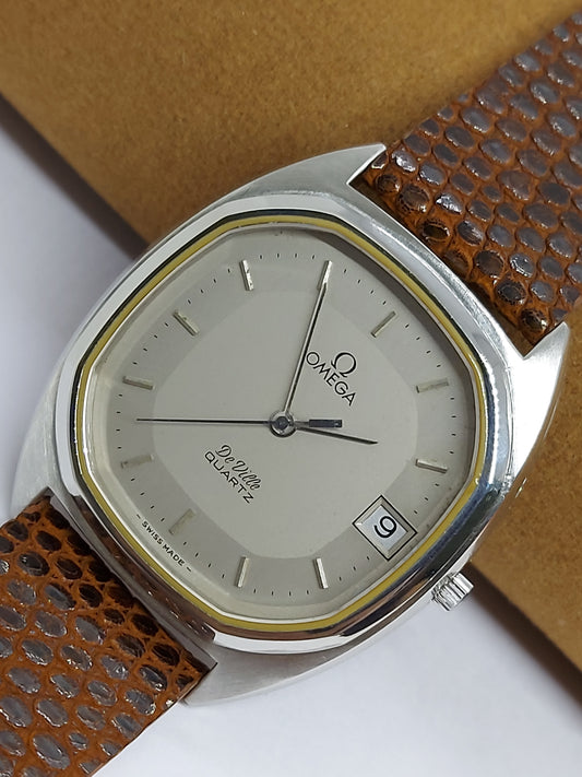 Vintage 1980 Omega De Ville Quartz 1337 Omega 196.0144 Swiss Made Men's Watch