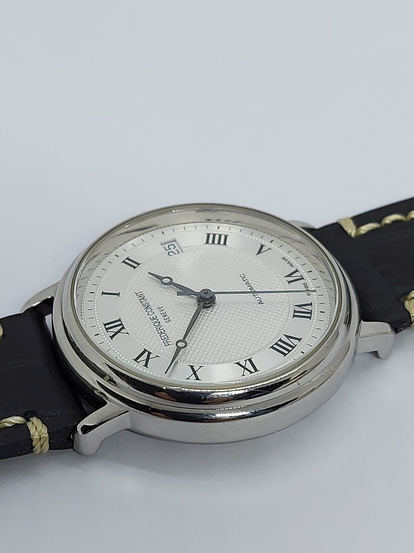 Vintage 1980 Frederique Constant Calsic Automatic Men's Watch Swiss With Box.