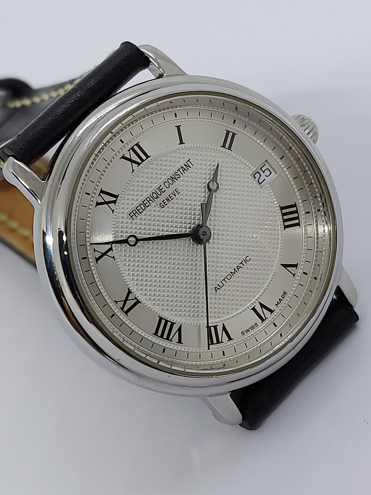 Vintage 1980 Frederique Constant Calsic Automatic Men's Watch Swiss With Box.