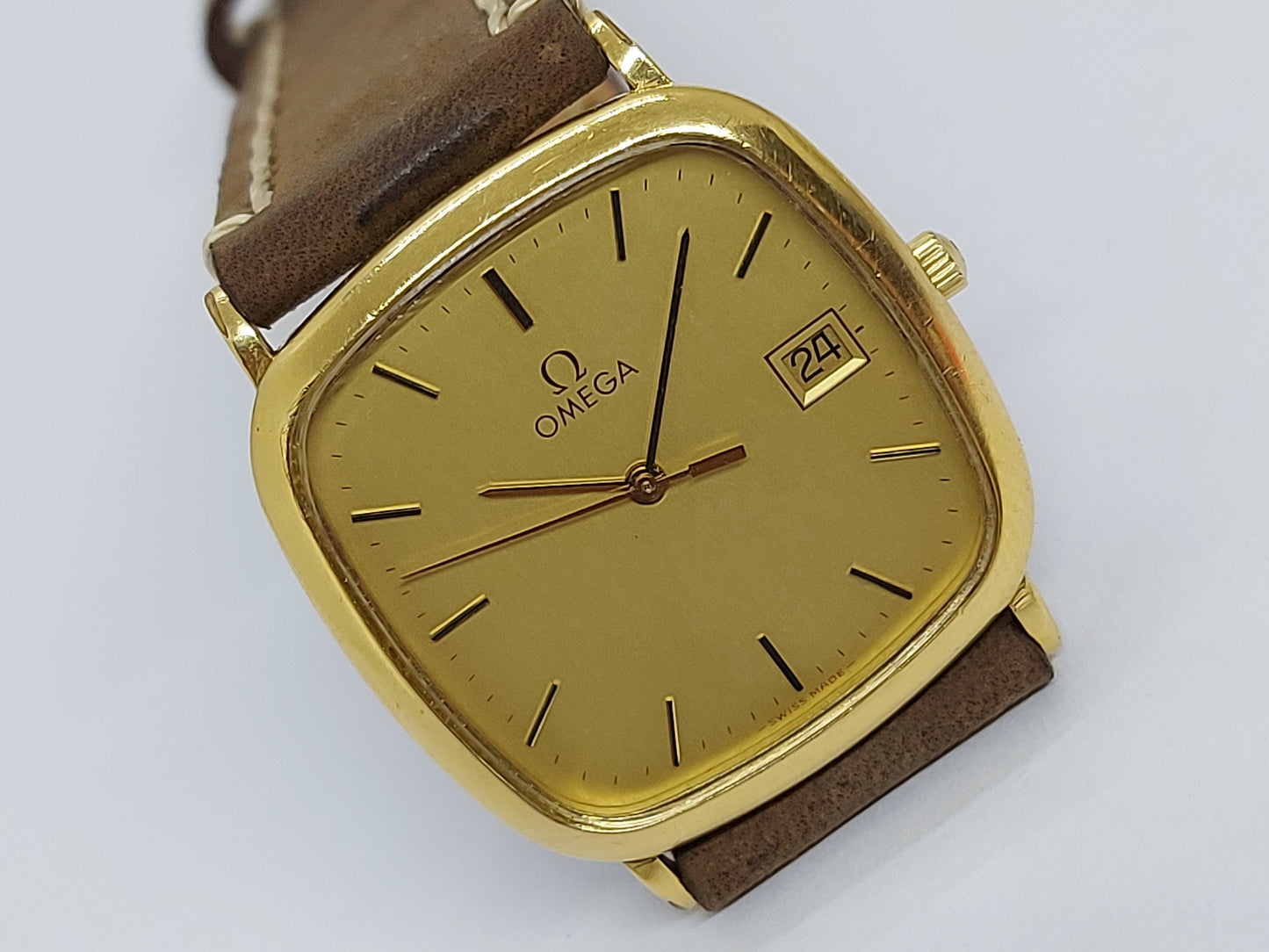 Vintage 1980 Omega De Ville Quartz 1430 Ref. 196.0317.1 Men's Watch Swiss Made