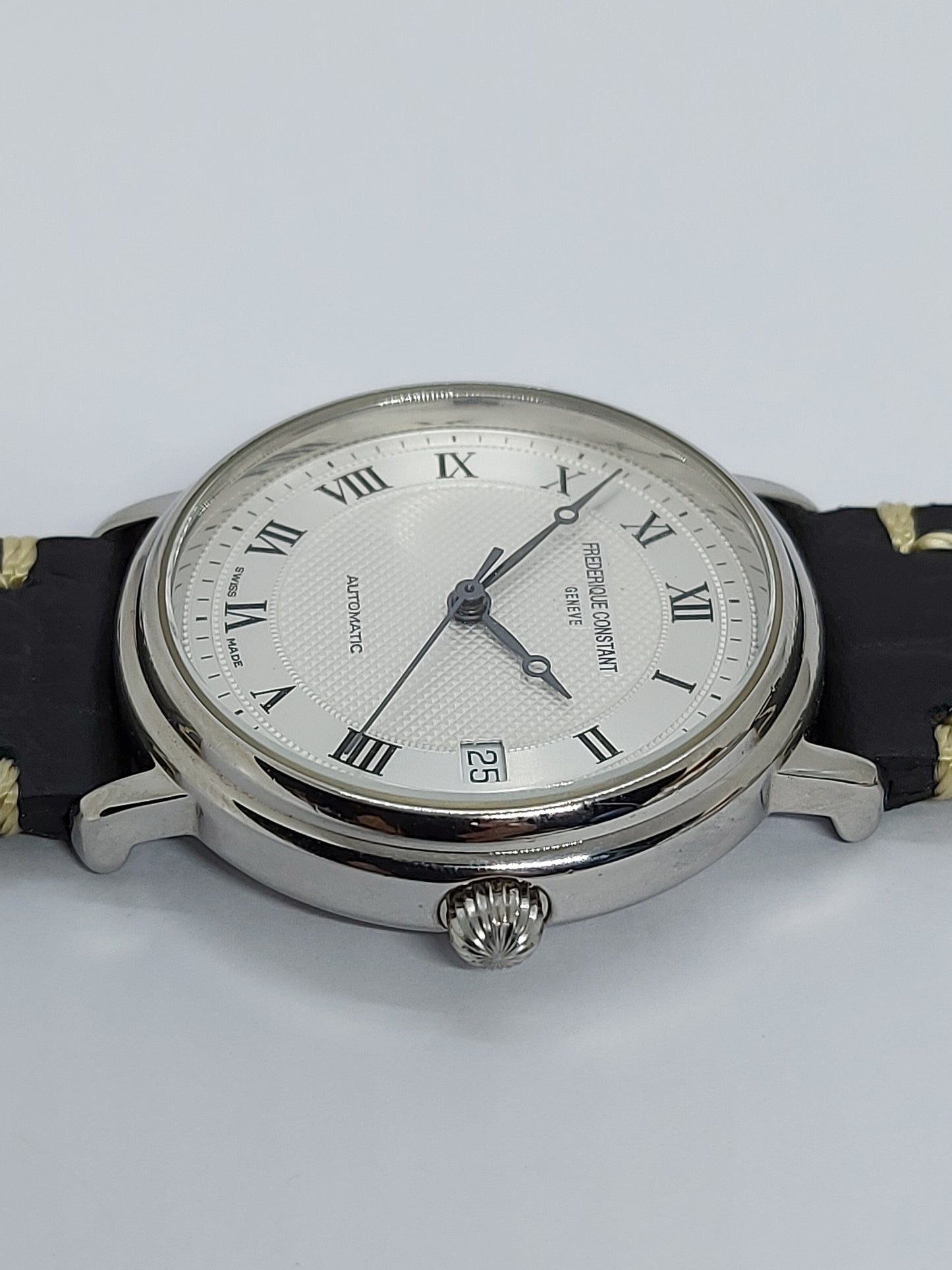 Vintage 1980 Frederique Constant Calsic Automatic Men's Watch Swiss With Box.