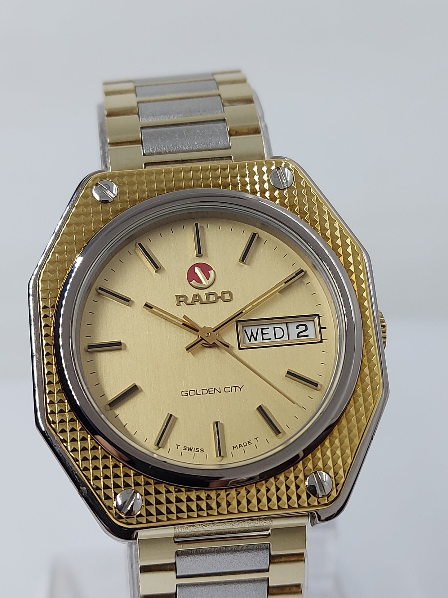NOS 1980 Rado Golden City Automatic 606.3192.2 Men's Watch Swiss Made.