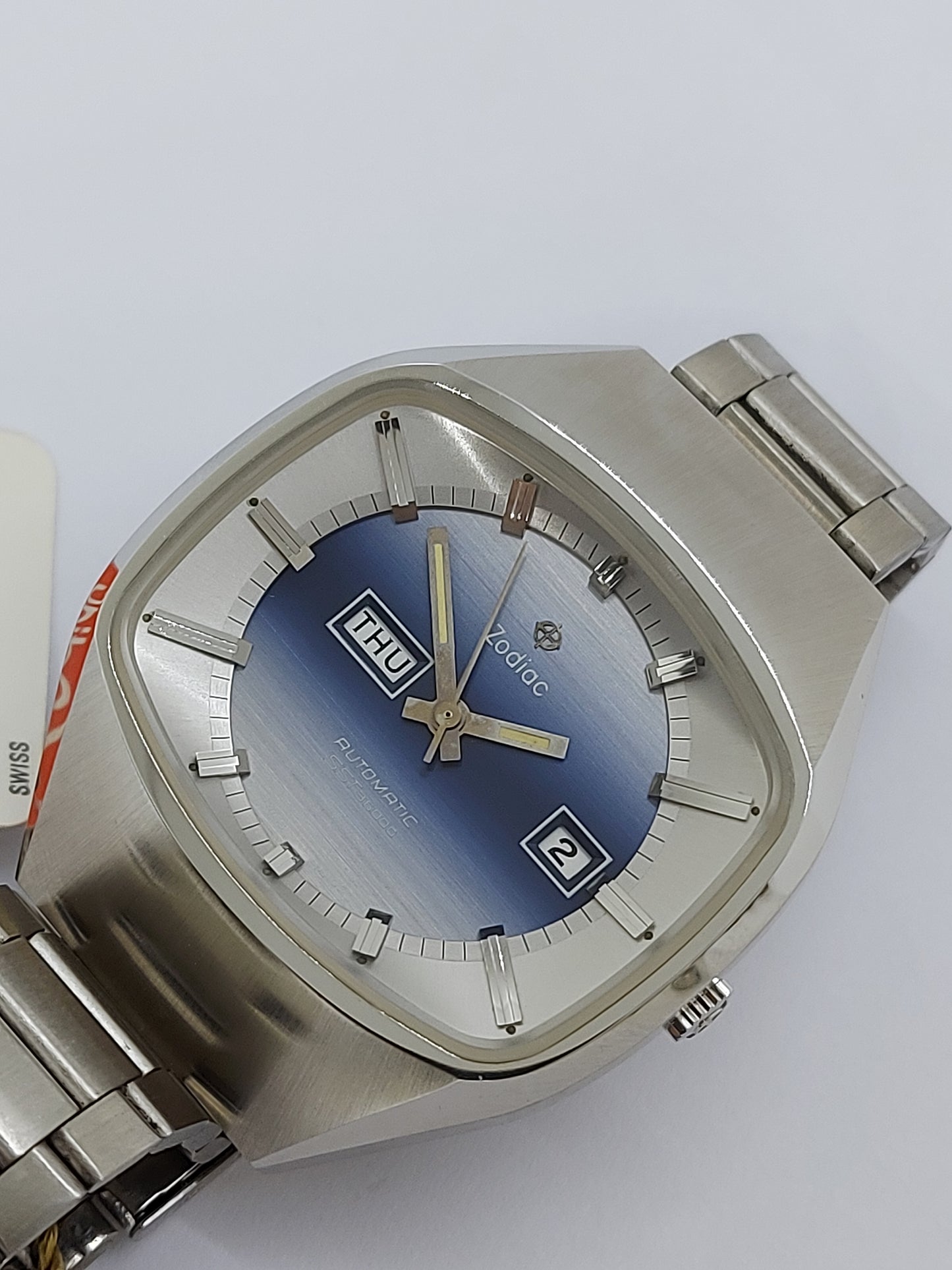 NOS Vintage 1970 Zodiac SST 36000 Automatic Men's Watch Swiss Made.