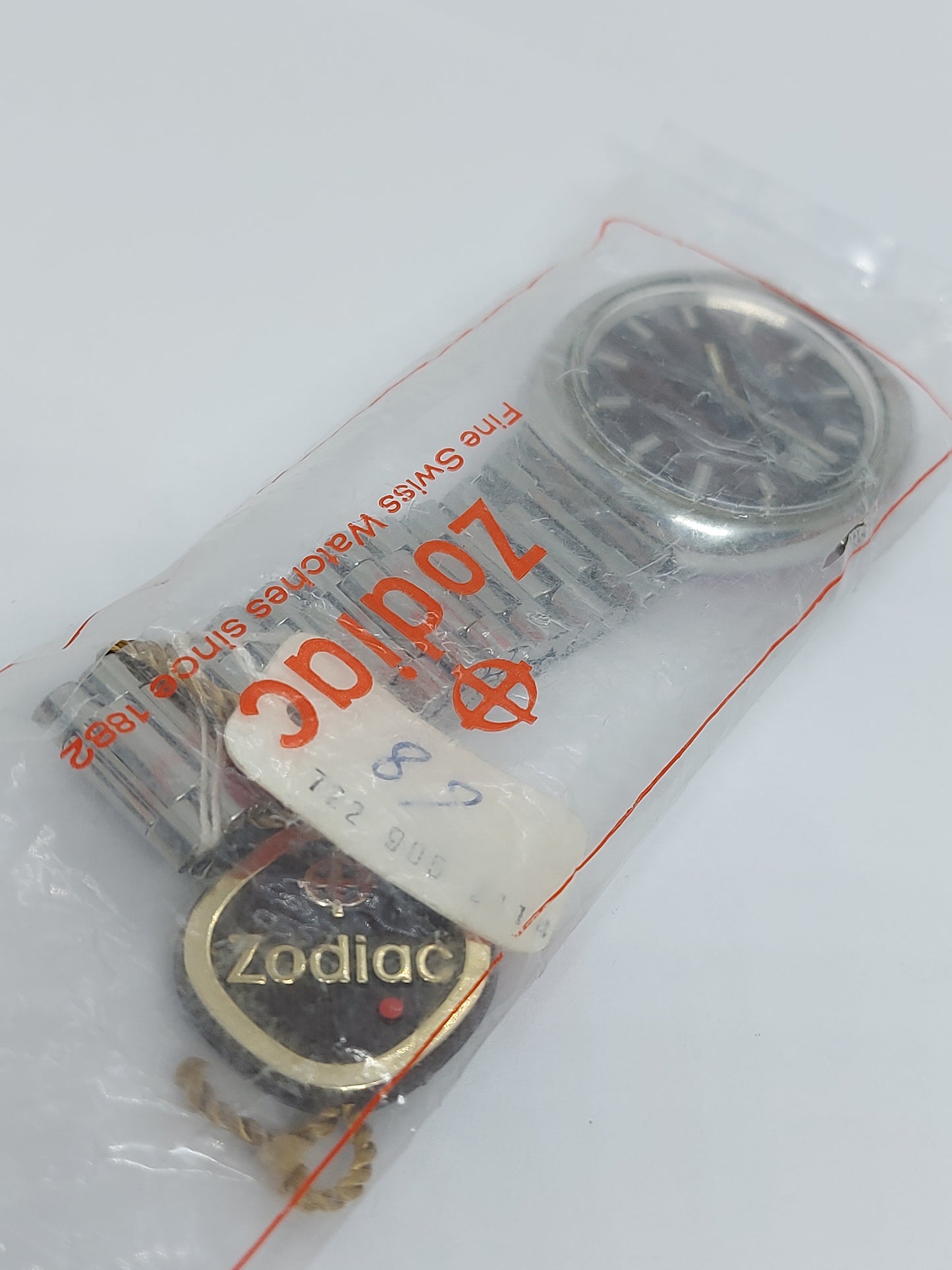 NOS Vintage 1970 Zodiac Tiger Eye Automatic Men's Watch Swiss Made.