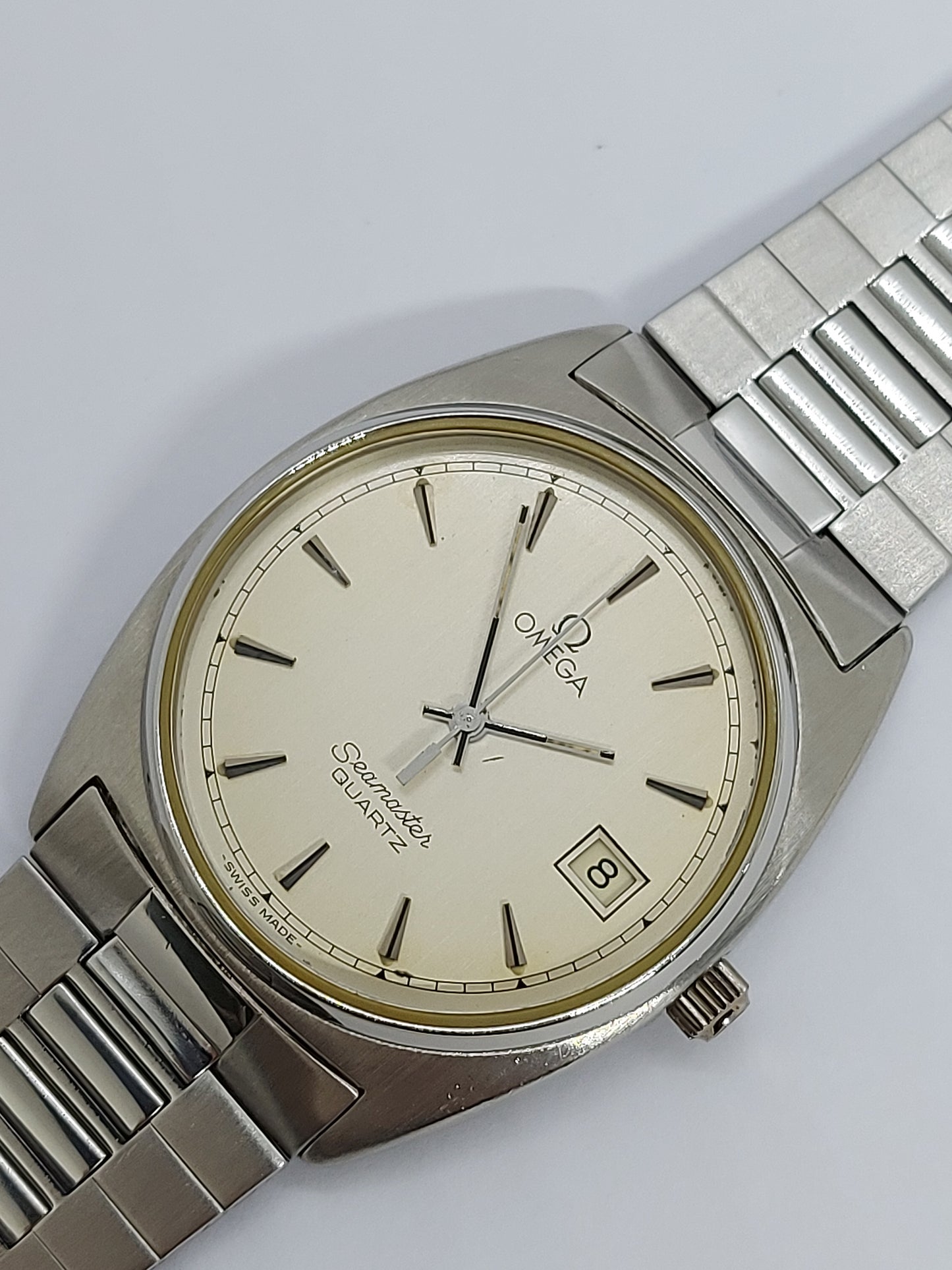 Vintage 1978 Omega Seamaster Quartz 1342 Ref 196.0186 Men's Watch Swiss Made.