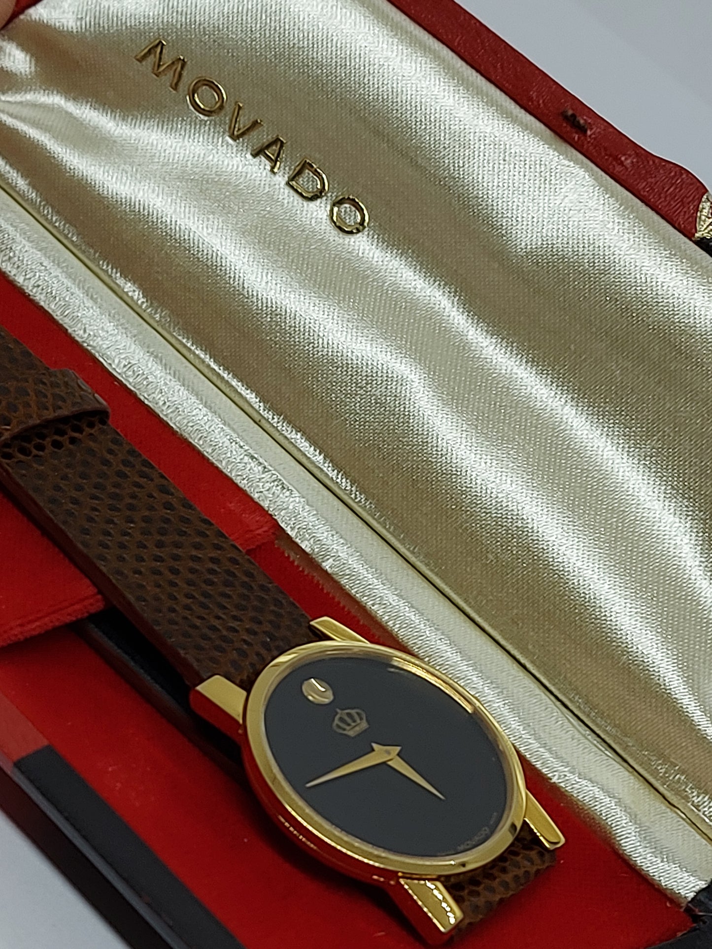 Vintage 1990 Movado King of Jordan Men’s Watch Gold Plated Swiss.
