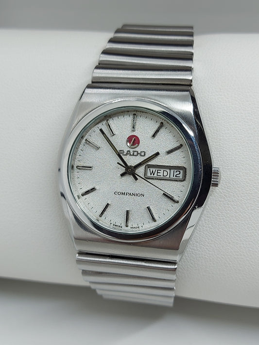 Vintage 1970 Rado Companion Automatic Day Date Men's Watch Swiss Made.