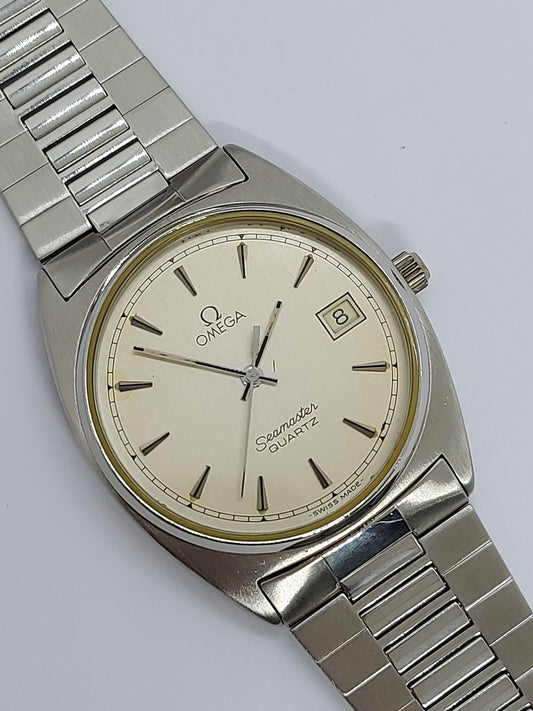 Vintage 1978 Omega Seamaster Quartz 1342 Ref 196.0186 Men's Watch Swiss Made.