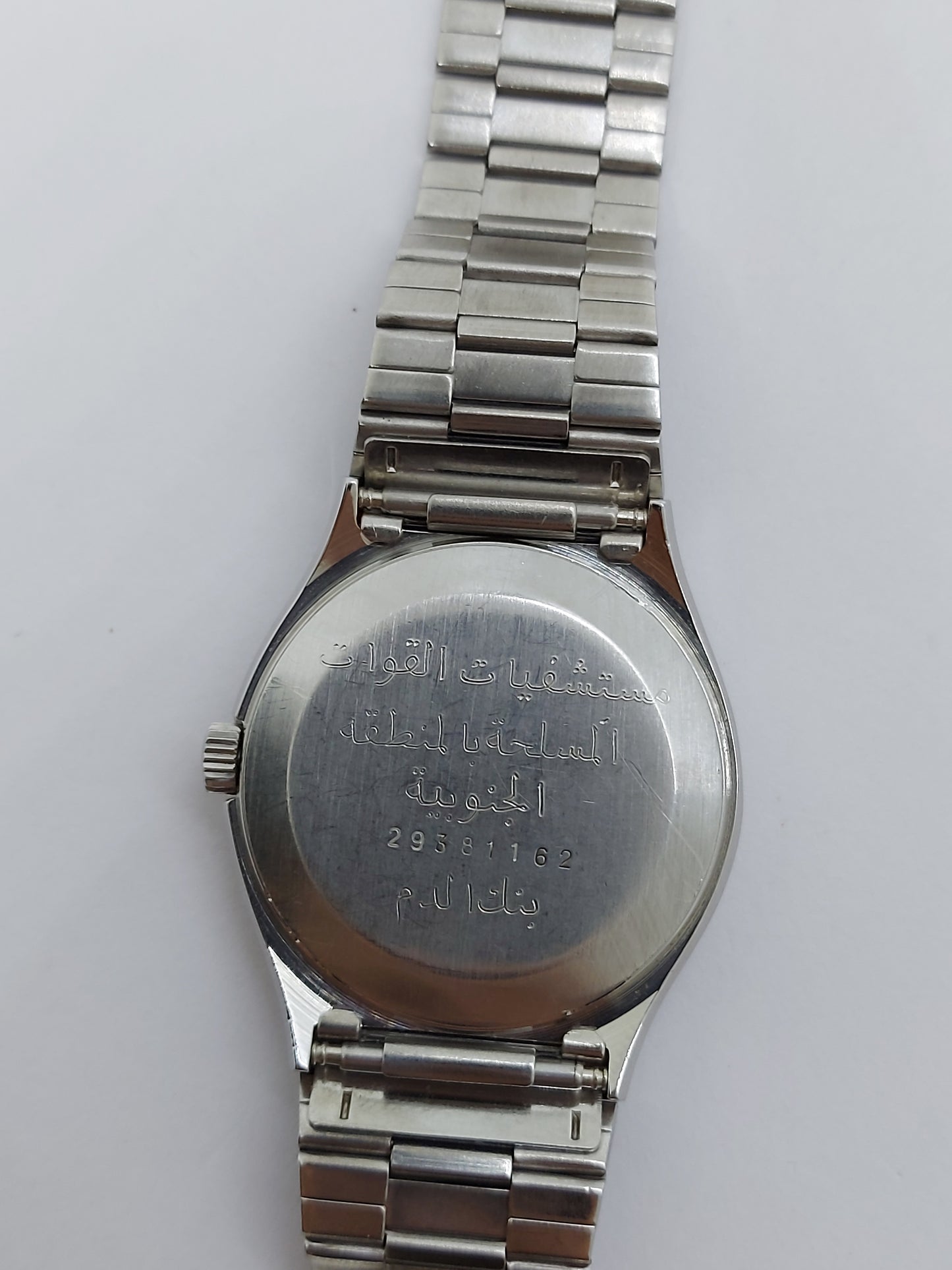 Vintage 1980 Rado Saudi Armed Forces Automatic Day Date Men's Watch.