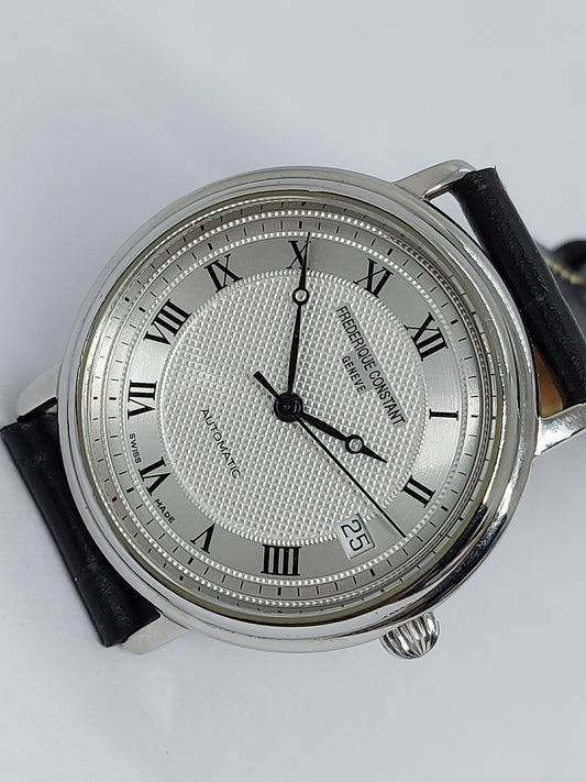 Vintage 1980 Frederique Constant Calsic Automatic Men's Watch Swiss With Box.
