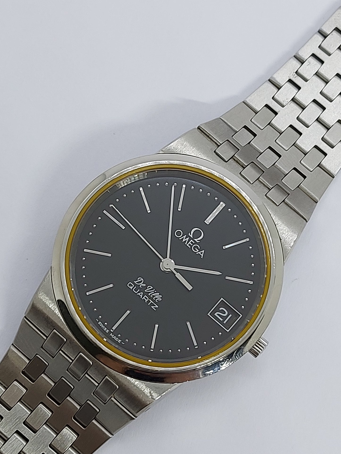Vintage 1978 Omega DeVille 196.0159 Quartz 1332 Men's Watch Swiss.