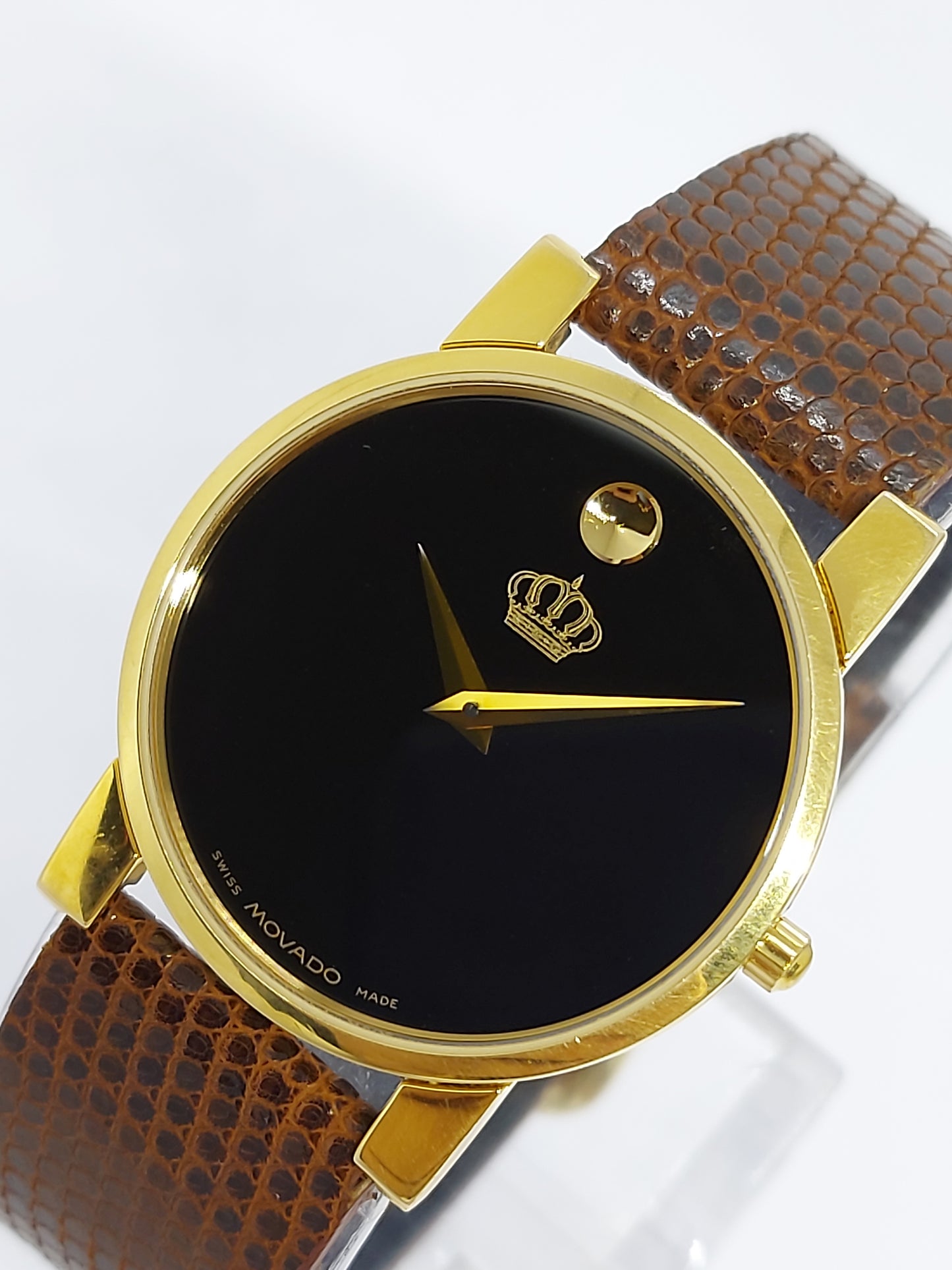 Vintage 1990 Movado King of Jordan Men’s Watch Gold Plated Swiss.