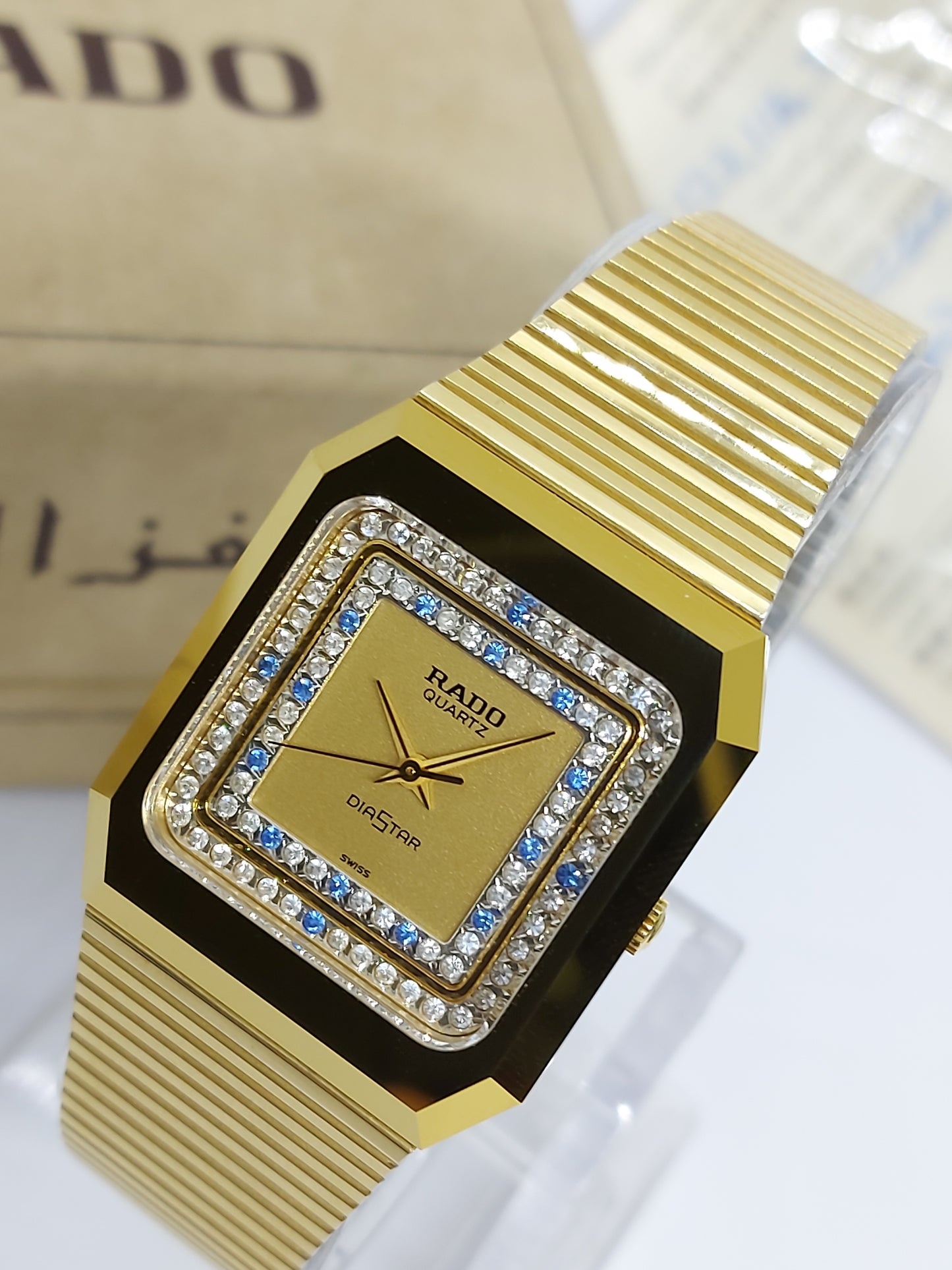NOS 1980 Rado DiaStar Diamond Quartz  132.119.3 Men's Watch Swiss Made