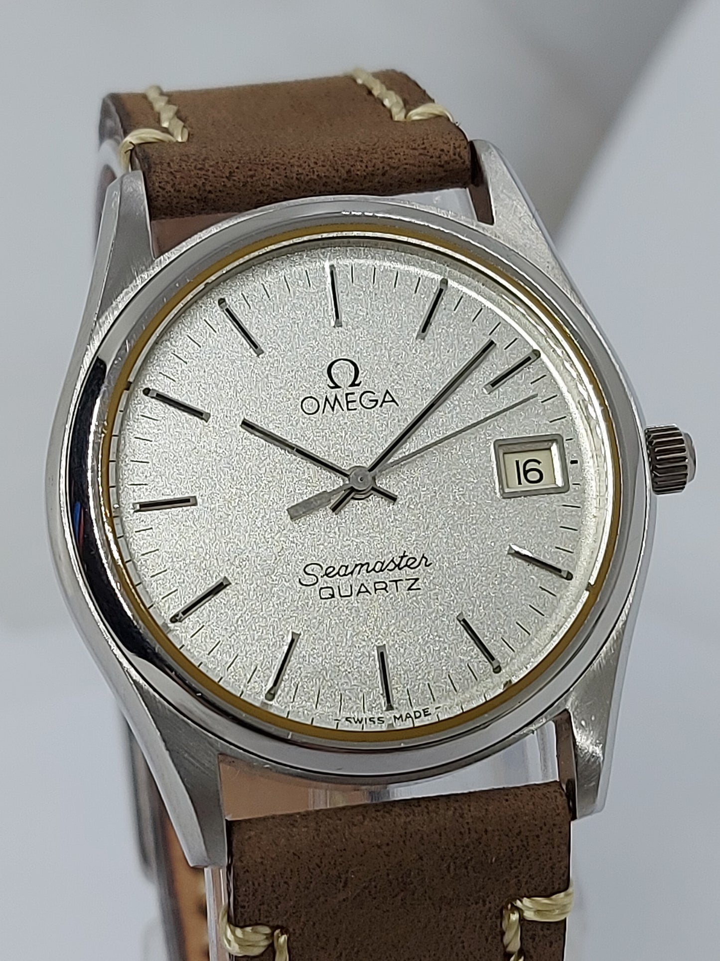 Vintage 1970 Omega Seamaster Quartz 1342 - 196.0190 Swiss Made Men's watch.