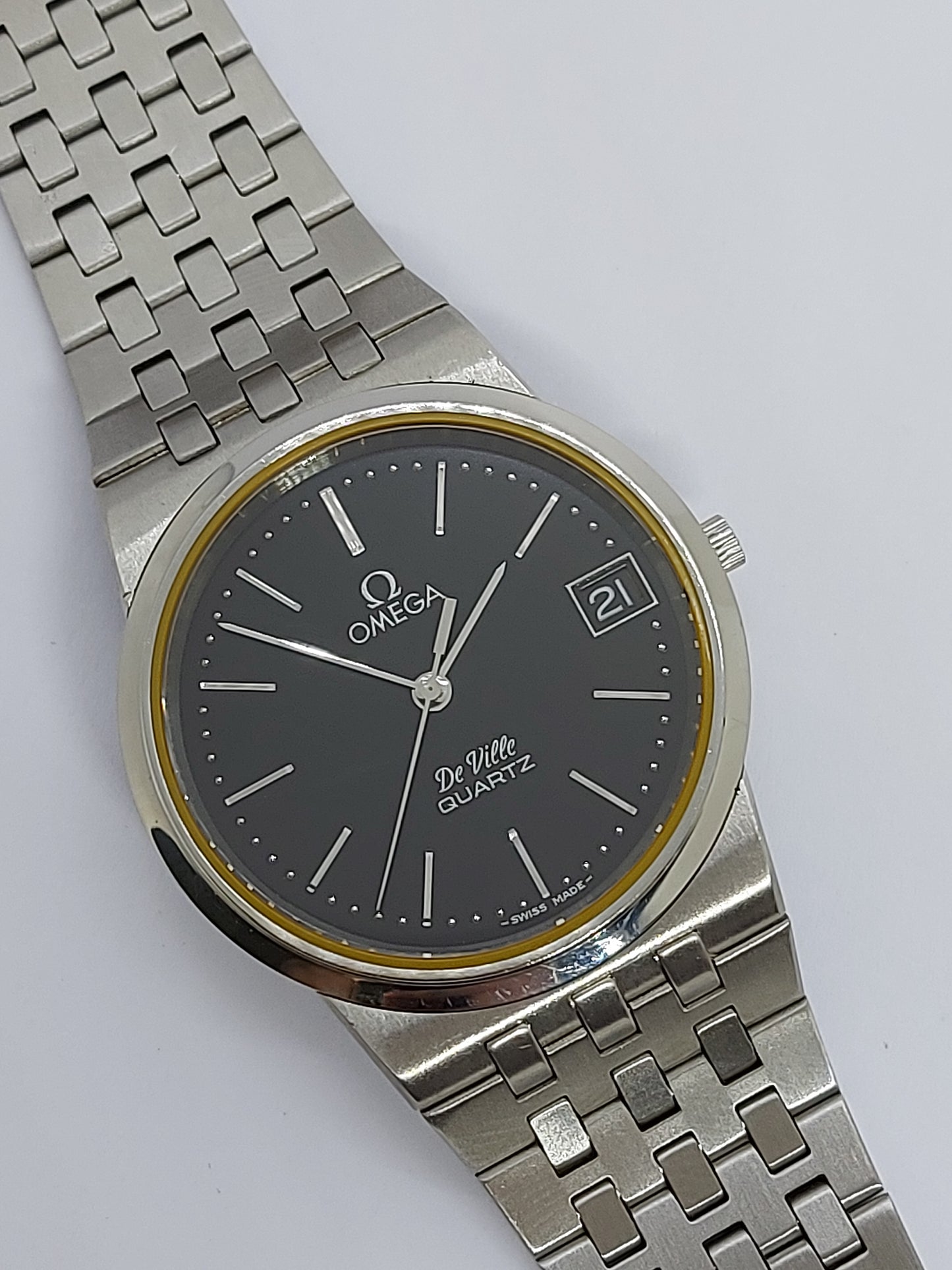 Vintage 1978 Omega DeVille 196.0159 Quartz 1332 Men's Watch Swiss.