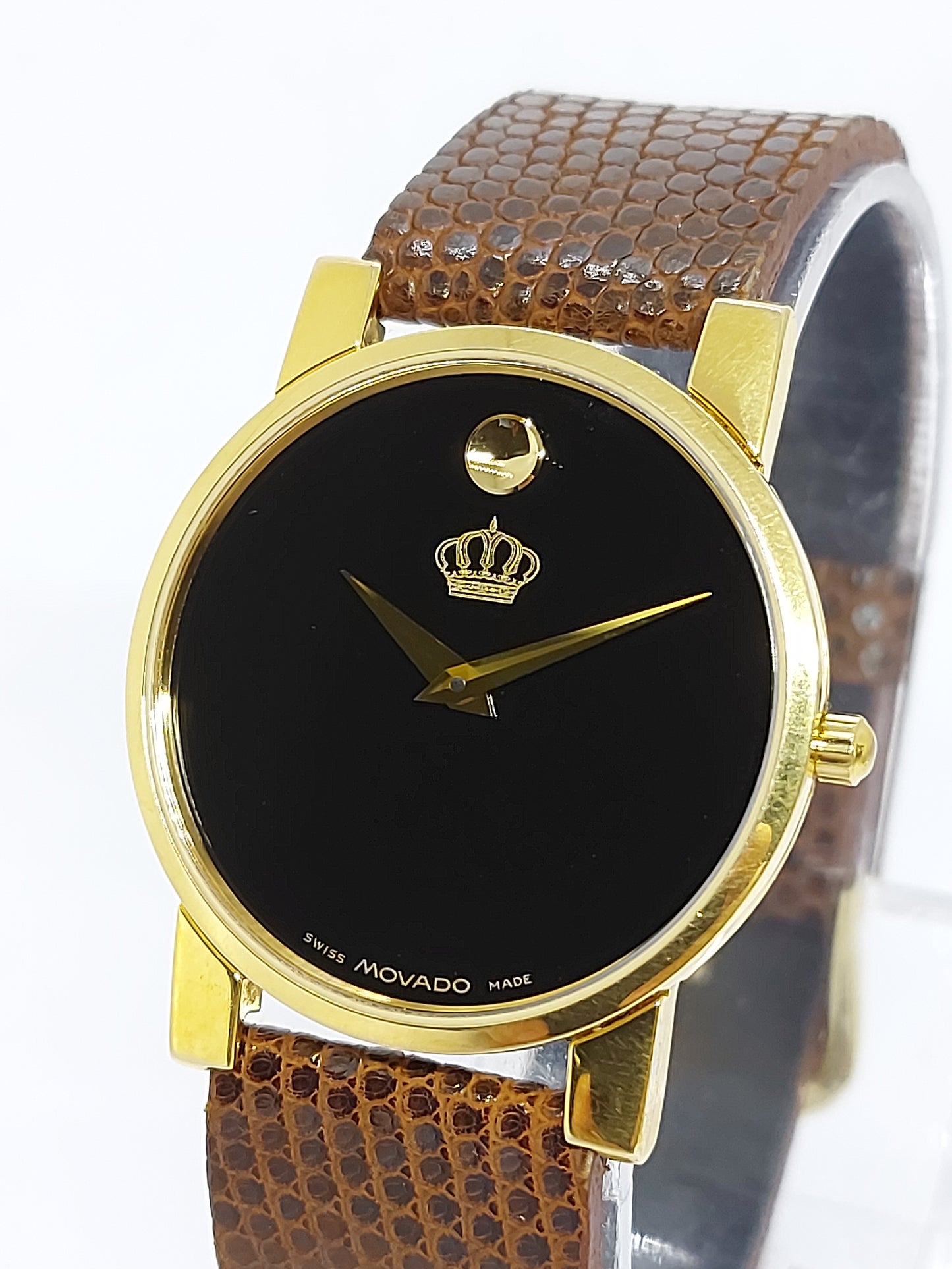 Vintage 1990 Movado King of Jordan Men’s Watch Gold Plated Swiss.
