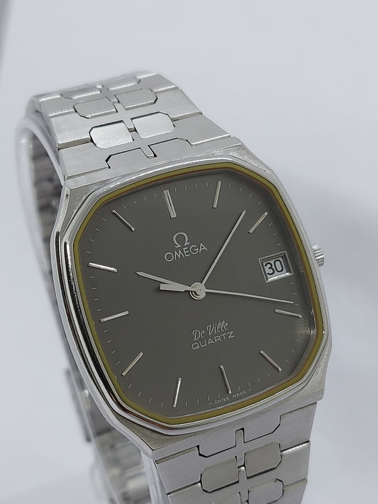 Vintage 1979 Omega De Ville Quartz 1332 - 196.0214 Men's Watch Swiss.