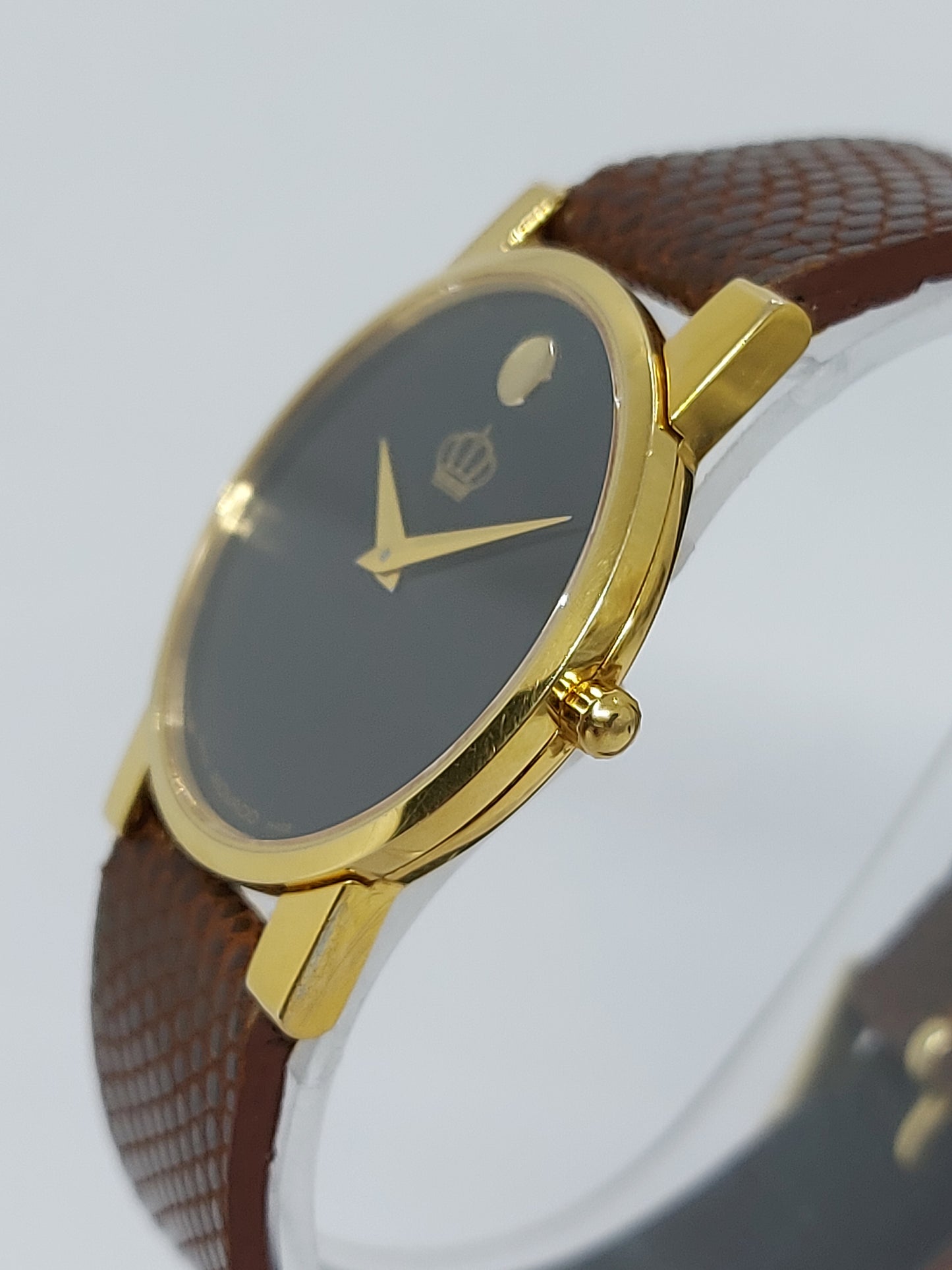 Vintage 1990 Movado King of Jordan Men’s Watch Gold Plated Swiss.